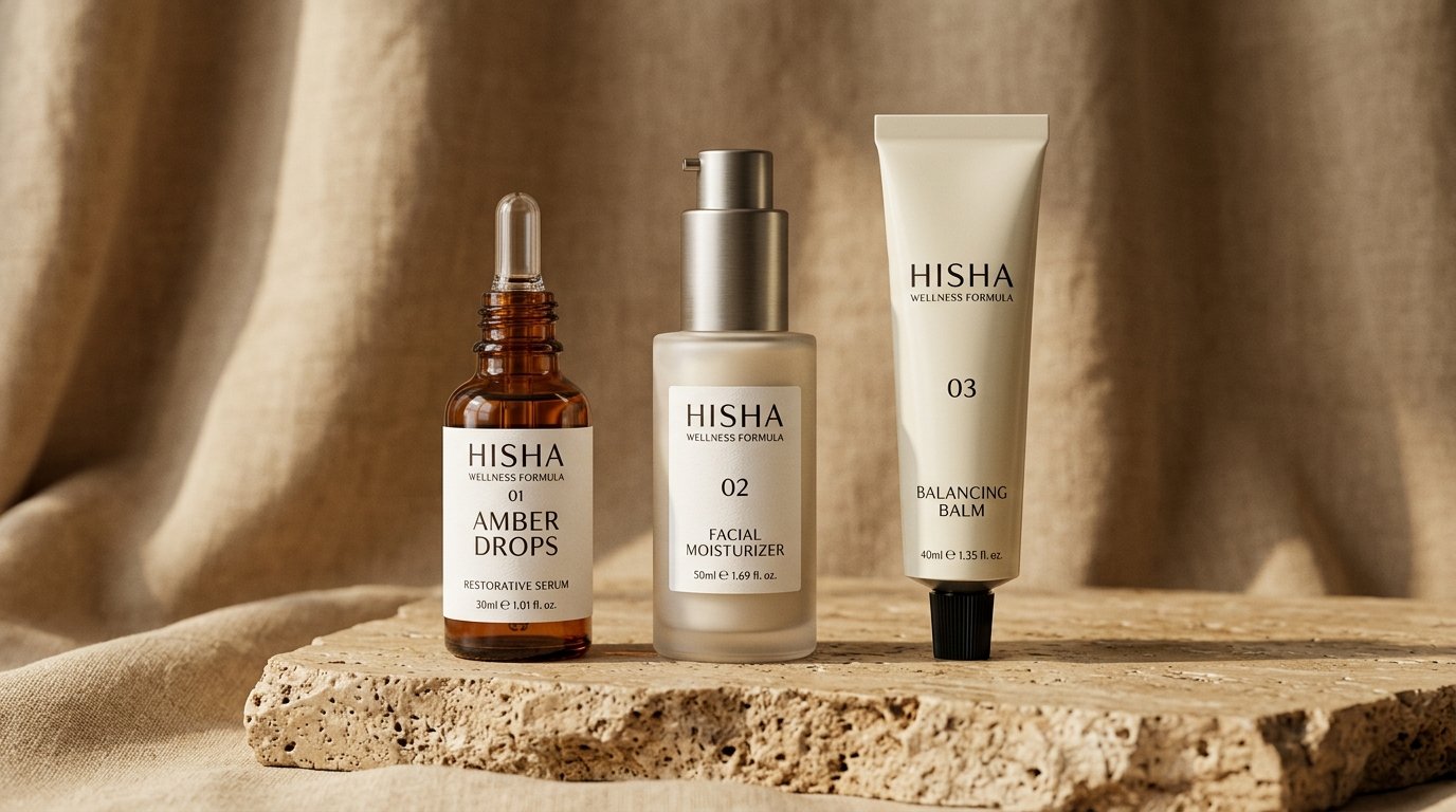 Hisha Wellness Minimalist Clinical Bottles